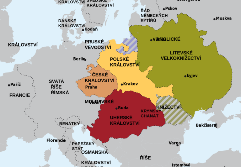 Jagellonica dynasty map