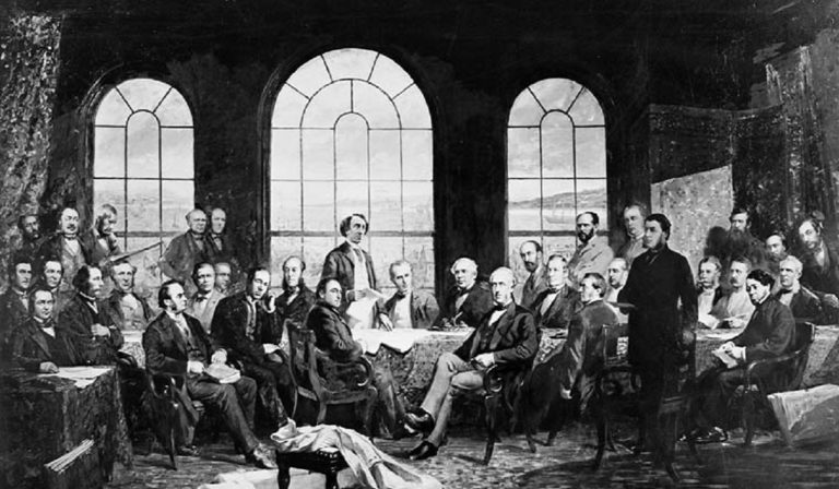 Robert Harris' 1884 painting, "Fathers of Confederation"