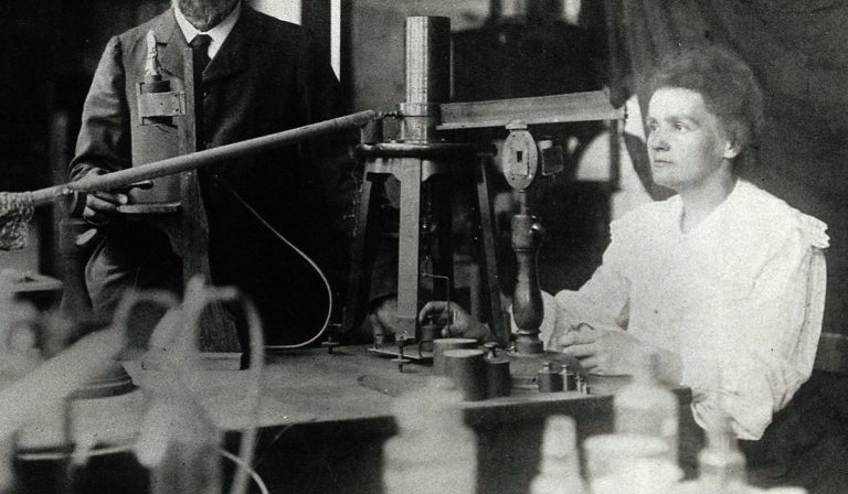 Marie Curie in the laboratory, c. 1904