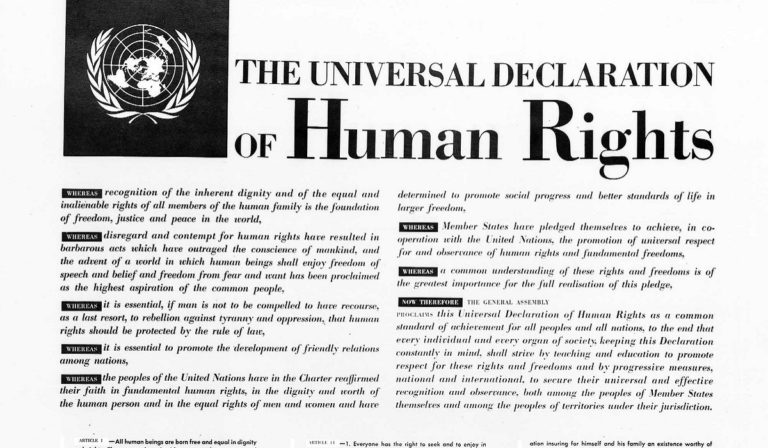 The universal declaration of human rights 10 December 1948