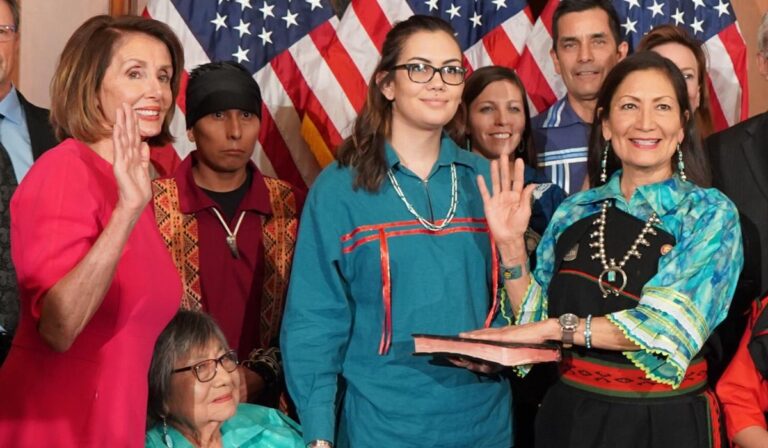 Deb Haaland taking oath