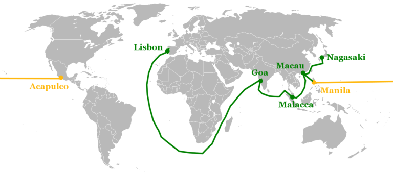 Macau and its position in Portuguese and Spanish global trade routes