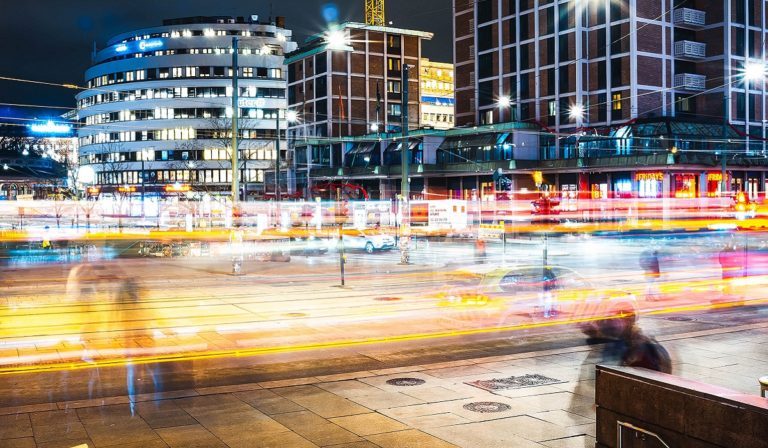 Traffic time-lapse at night