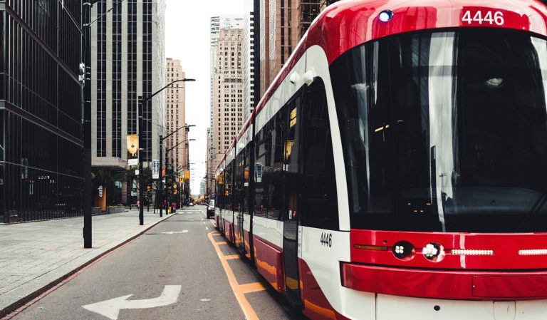 Electric bus in Toronto