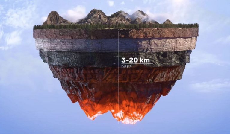 Diagram of fusion technology in Earth's core