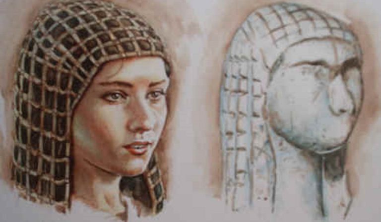 Depiction of the Lady of Brassempouy from the Western Gravettian