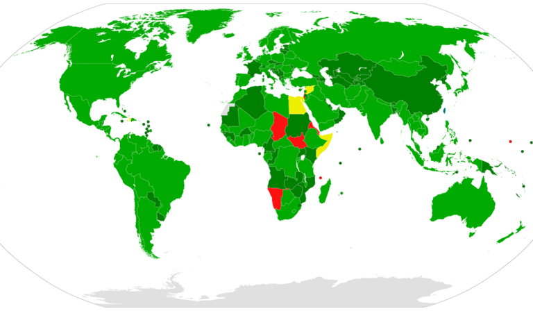 Biological Weapons Convention 1972 map