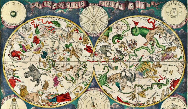 A celestial map by the Dutch cartographer Frederik de Wit, 1670