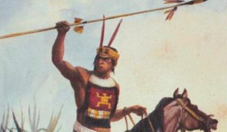 Painting of a Charrúa warrior
