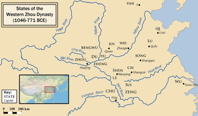 Zhou Dynasty map