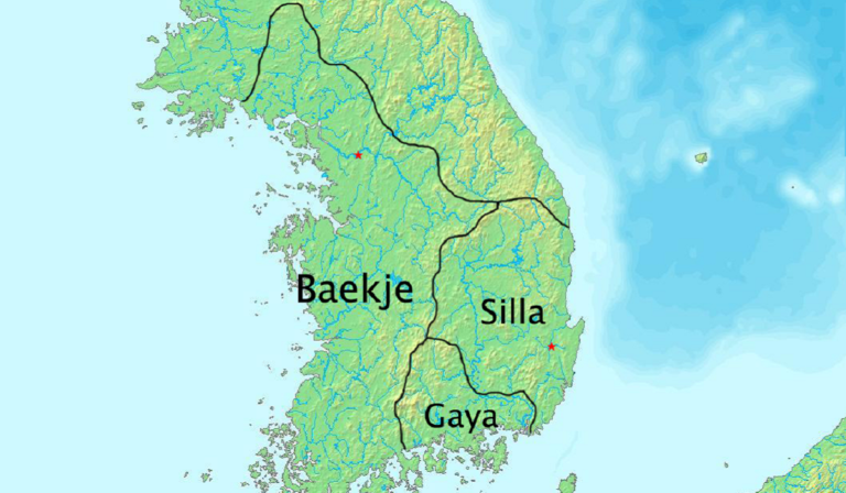 Map of Baekje Kingdom at its peak