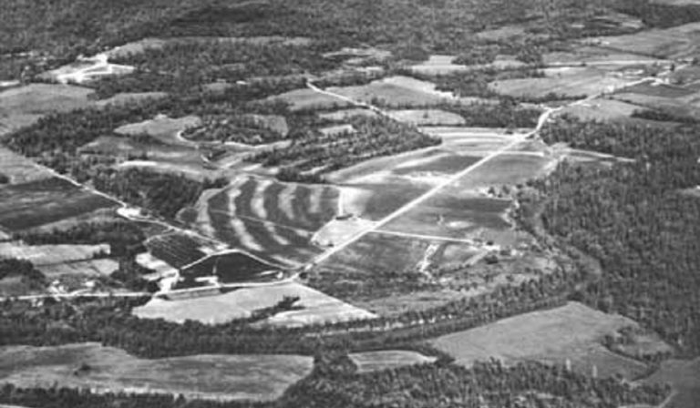 Aerial view of the Poverty Point earthworks