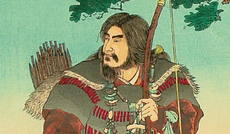 Detail of Emperor Jinmu - Stories from "Nihonki" (Chronicles of Japan), by Ginko Adachi