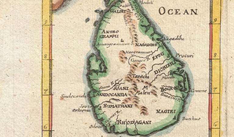 Old map of Sri Lanka