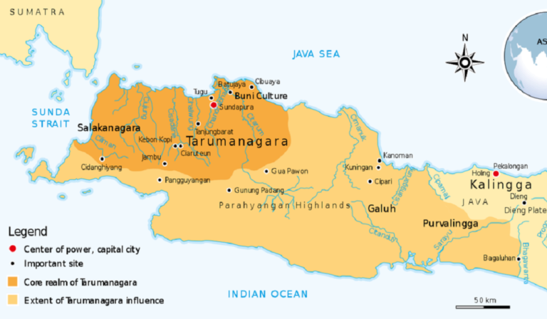 Taruma Kingdom map