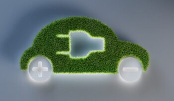 3D render of ecology friendly electric car