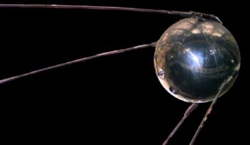 A replica of Sputnik 1