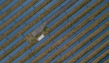 A top view of solar farm