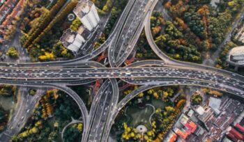 Aerial view of a highway|florian steciuk unsplash