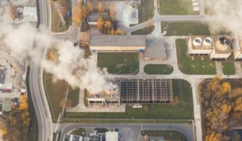 Aerial view of facility