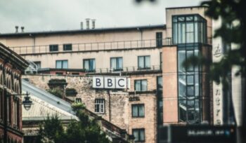 BBC logo on side of building|bbc logo