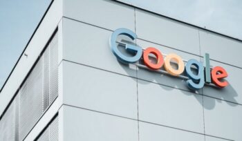 Google logo on building|Google