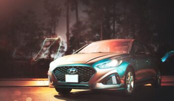 Hyundai car at night