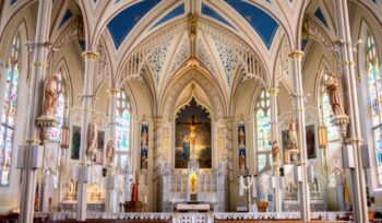 Inside a Catholic church|Church