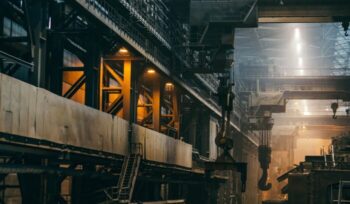 Inside a steel plant