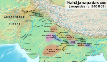 Map of Vajji (the Licchavika dependencies within the Vajjika League)