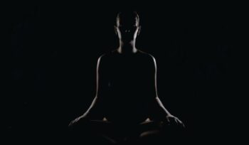 Meditation silhouette