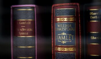 Old books including Hamlet