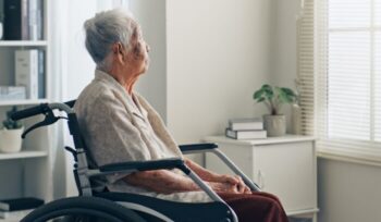 Older woman in wheel chair