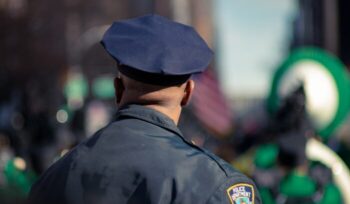 Police officer from behind