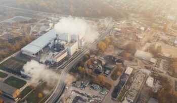 Polluting building from above