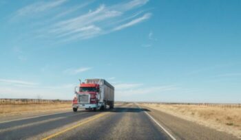 Semi truck on the road