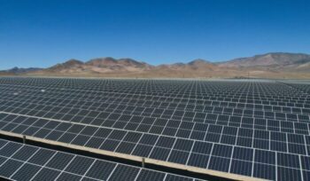 Solar farm in the desert