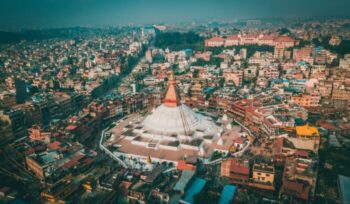 Stupa Bodhnath Kathmandu Nepal|Prayer flags e