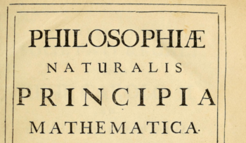 Title page of the first edition. PHILOSOPHIÆ NATURALIS PRINCIPIA MATHEMATICA by Isaac Newton