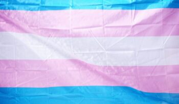 Trans flag|U S military helmet