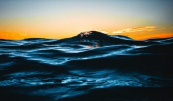 Waves at sunset